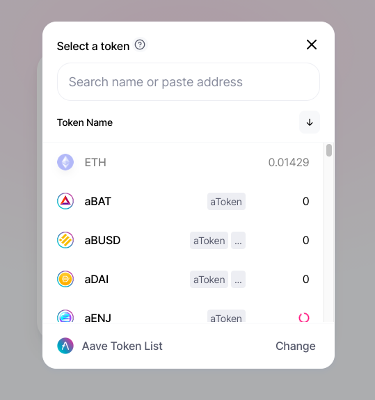 select token
