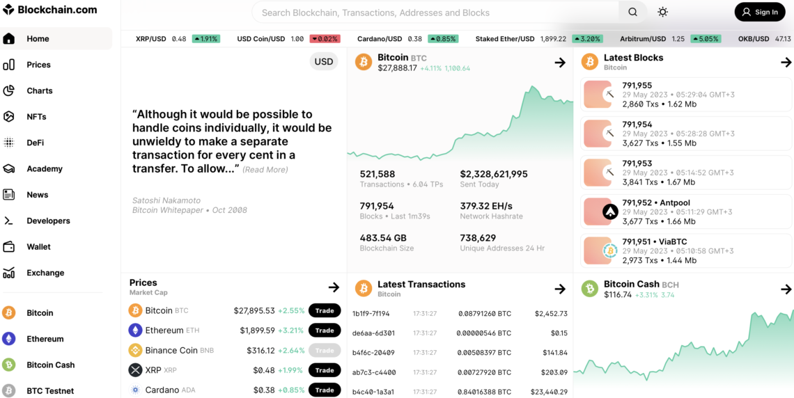 blockchain explorer